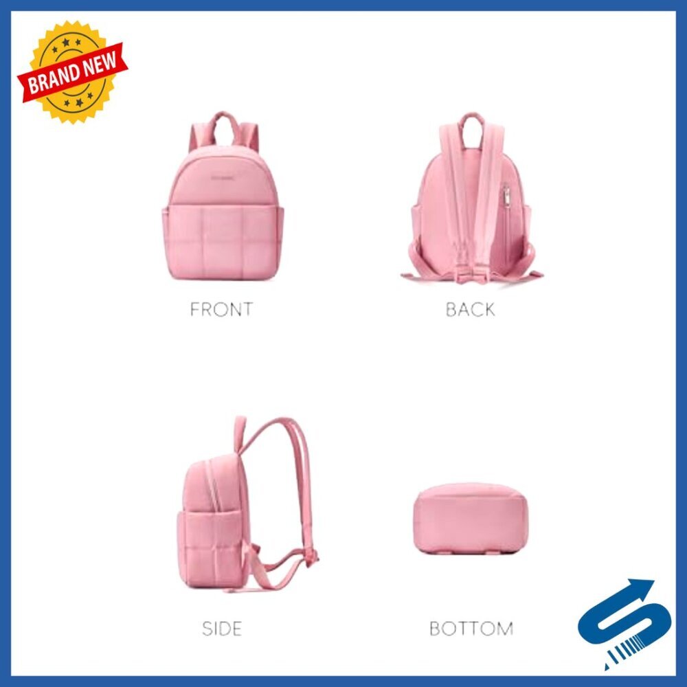Mini Puffer Backpack Lightweight Nylon Quilted Travel Daily Essentials Organizer - Picture 5 of 6